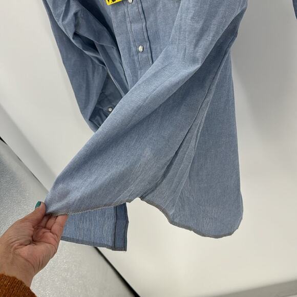 VINTAGE Wrangler Shirt dead stock Cowboy Cut Western Pearl Snap Button size 4XLT - Picture 5 of 8